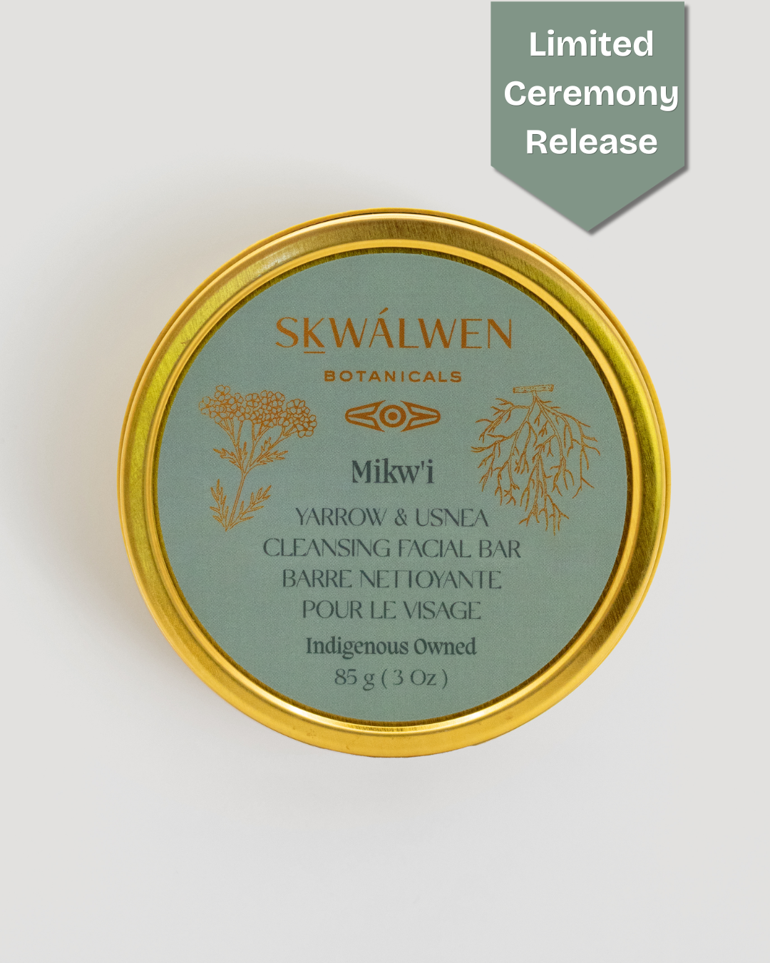 Ceremony Series - Mikw'i Yarrow & Usnea Facial Cleansing Bar