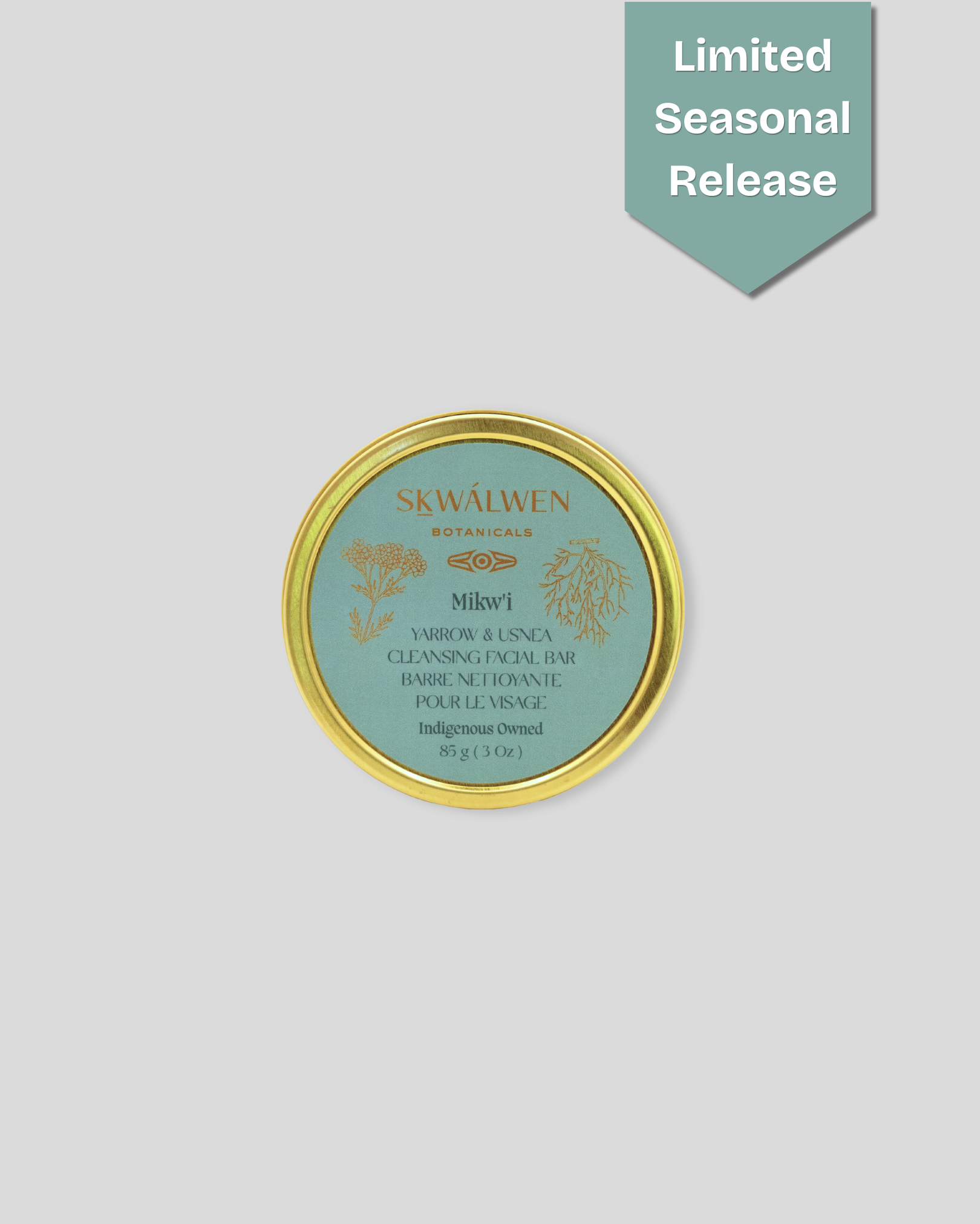 Ceremony Series - Mikw'i Yarrow & Usnea Facial Cleansing Bar