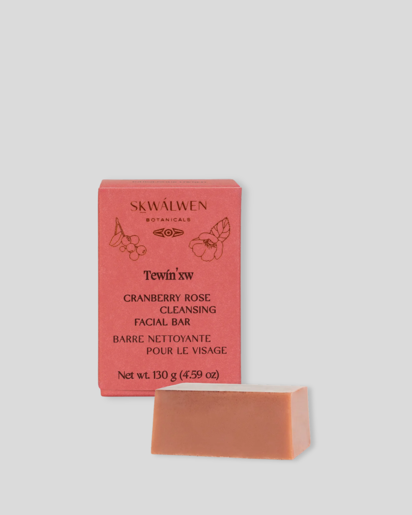 Tewin’xw Cranberry Rose Cleansing Facial Bar